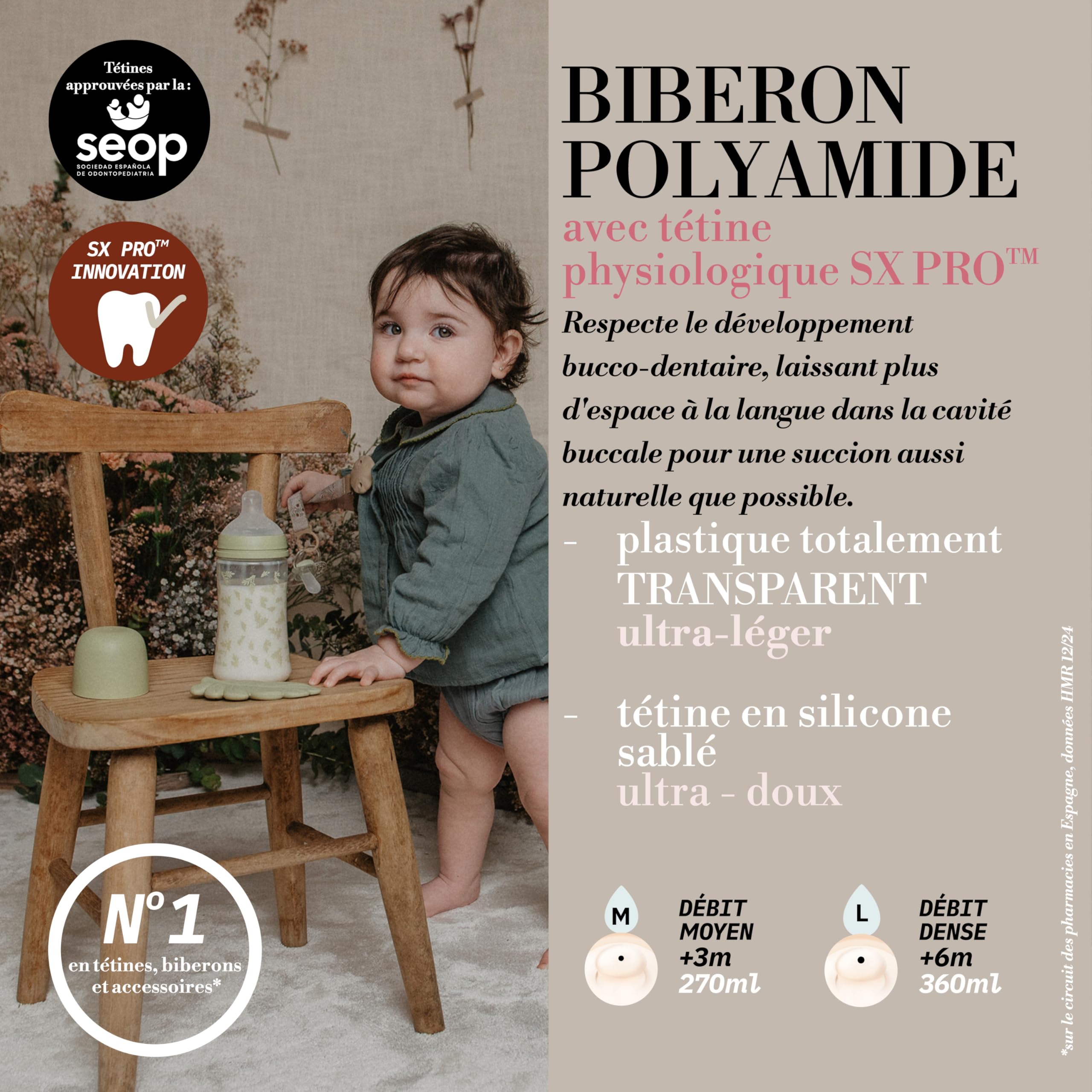 suavinex-poetry-biberon-270-ml-t-tine-sym-trique-sx-pro-silicone-d-bit-moyen-m-v image 3