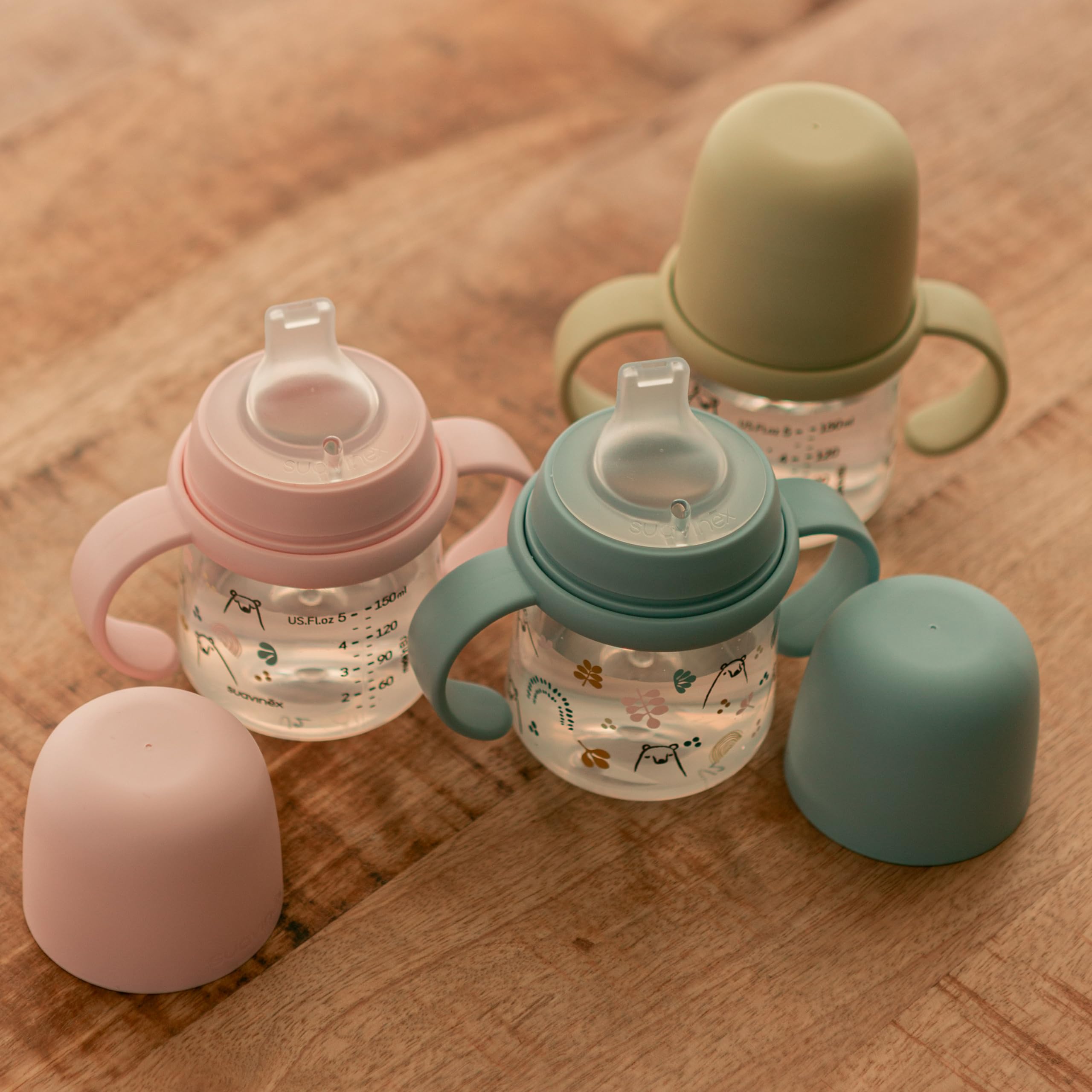 suavinex-biberon-anses-bears-rose-150-ml-tasse-apprentissage-bec-souple-silicone image 6