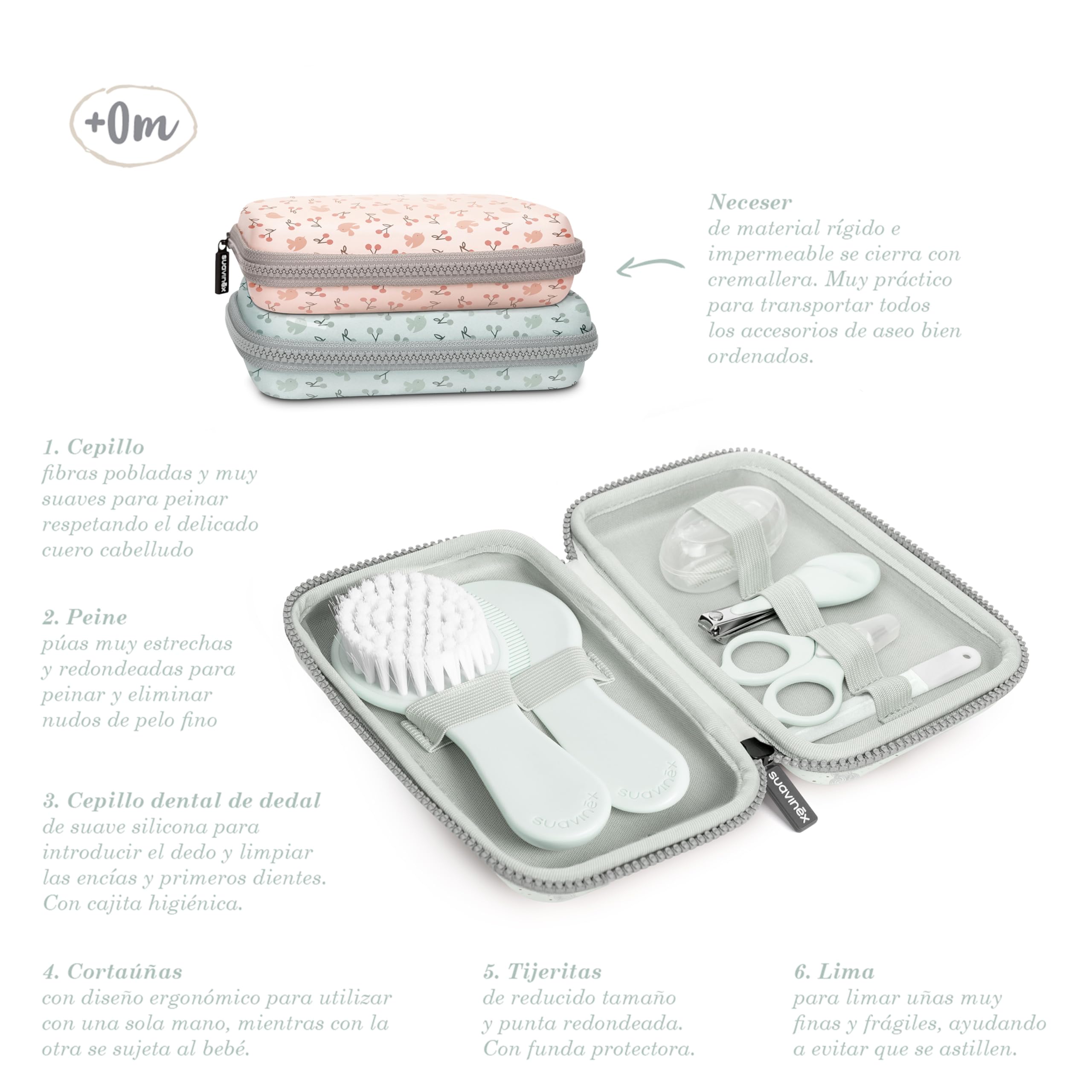 suavinex-trousse-de-soin-b-b-6-pi-ces-set-toilette-naissance-hygge-brosse-peigne image 8