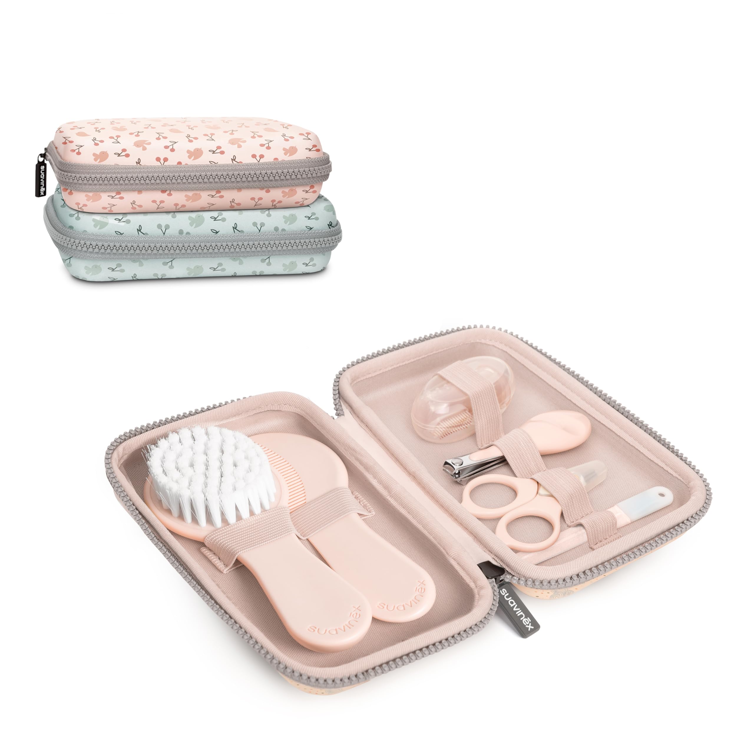 suavinex-trousse-de-soin-b-b-6-pi-ces-set-toilette-naissance-hygge-brosse-peigne image 1