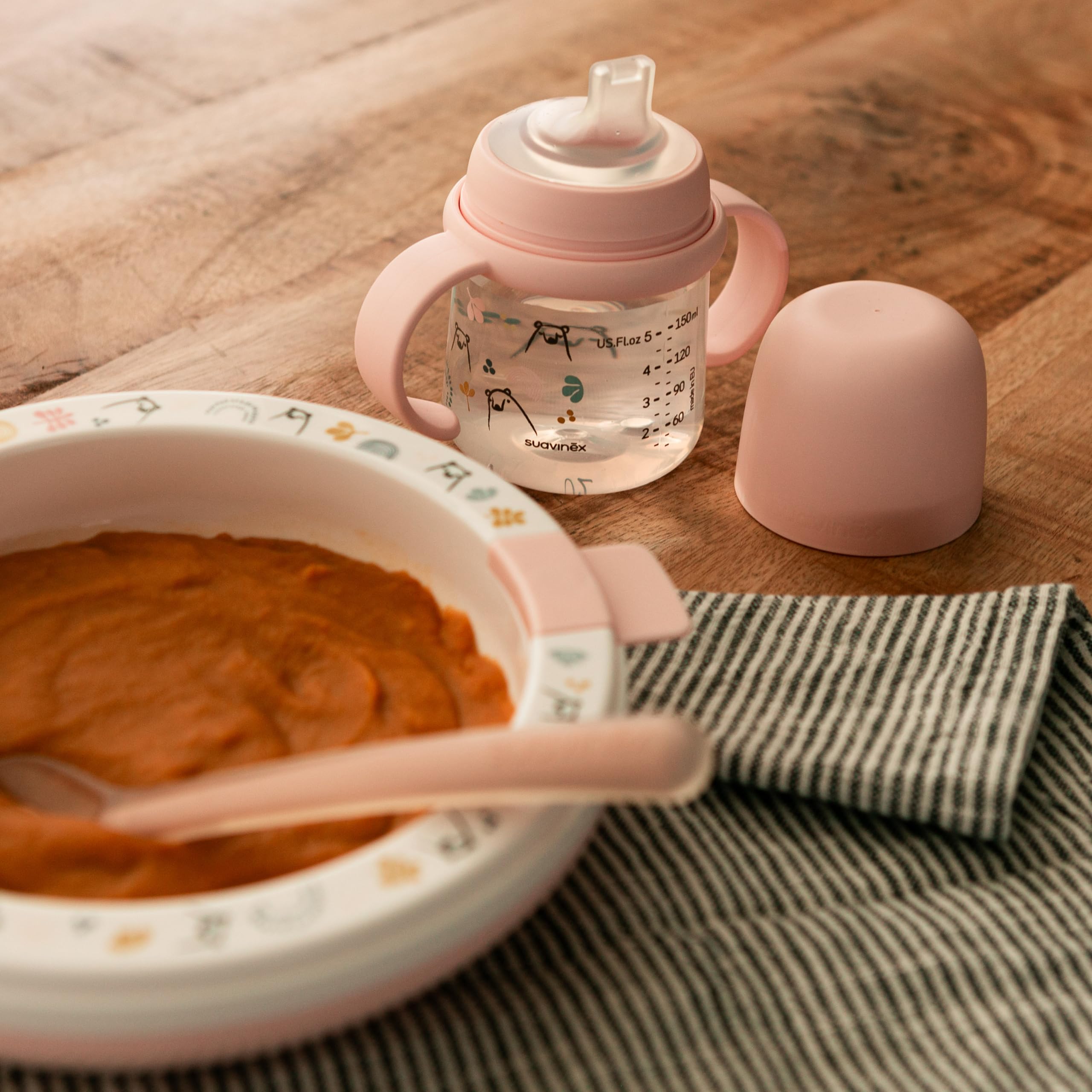 suavinex-biberon-anses-bears-rose-150-ml-tasse-apprentissage-bec-souple-silicone image 7