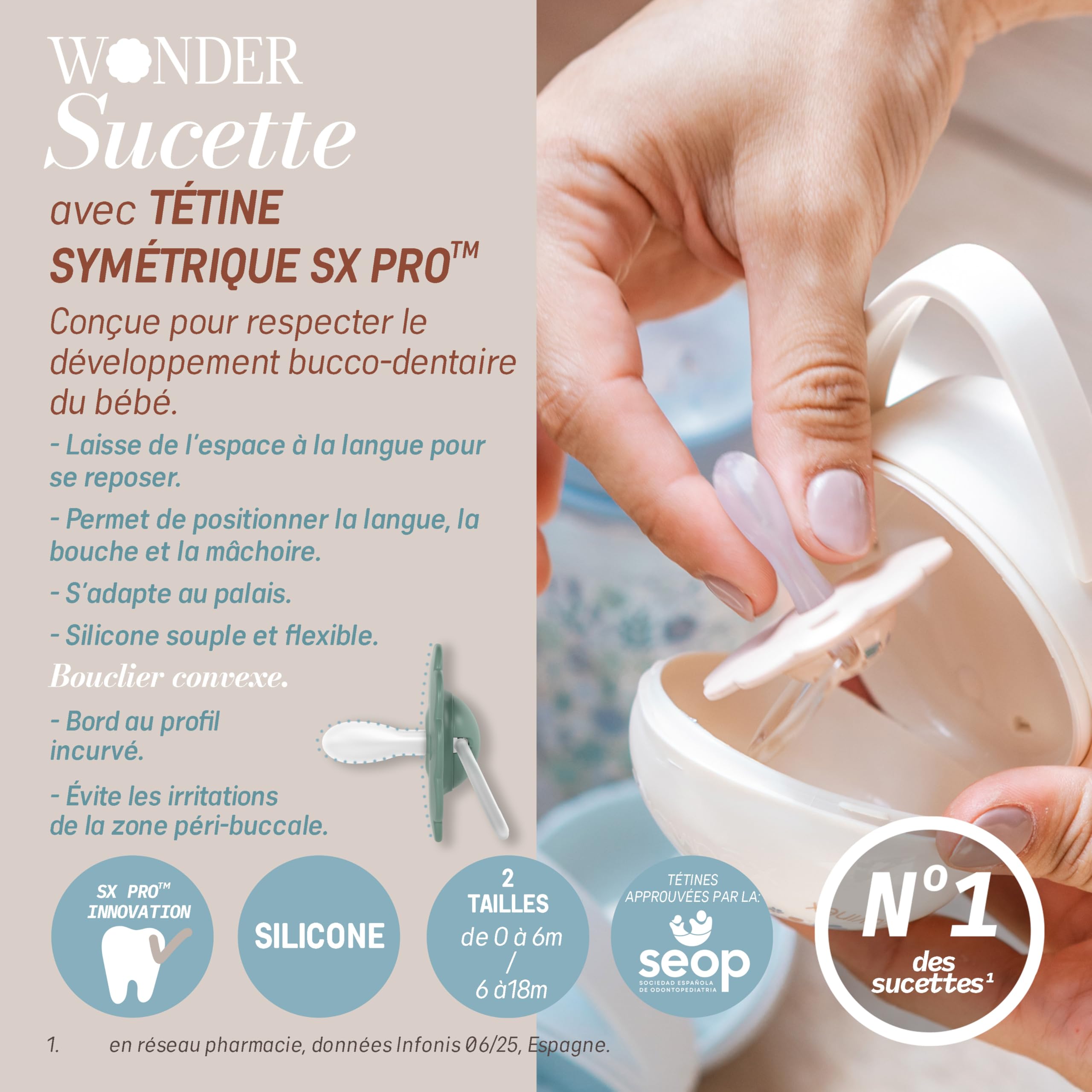 suavinex-sucette-wonder-0-6-mois-t-tine-sym-trique-sx-pro-silicone-r-versible-pl image 3