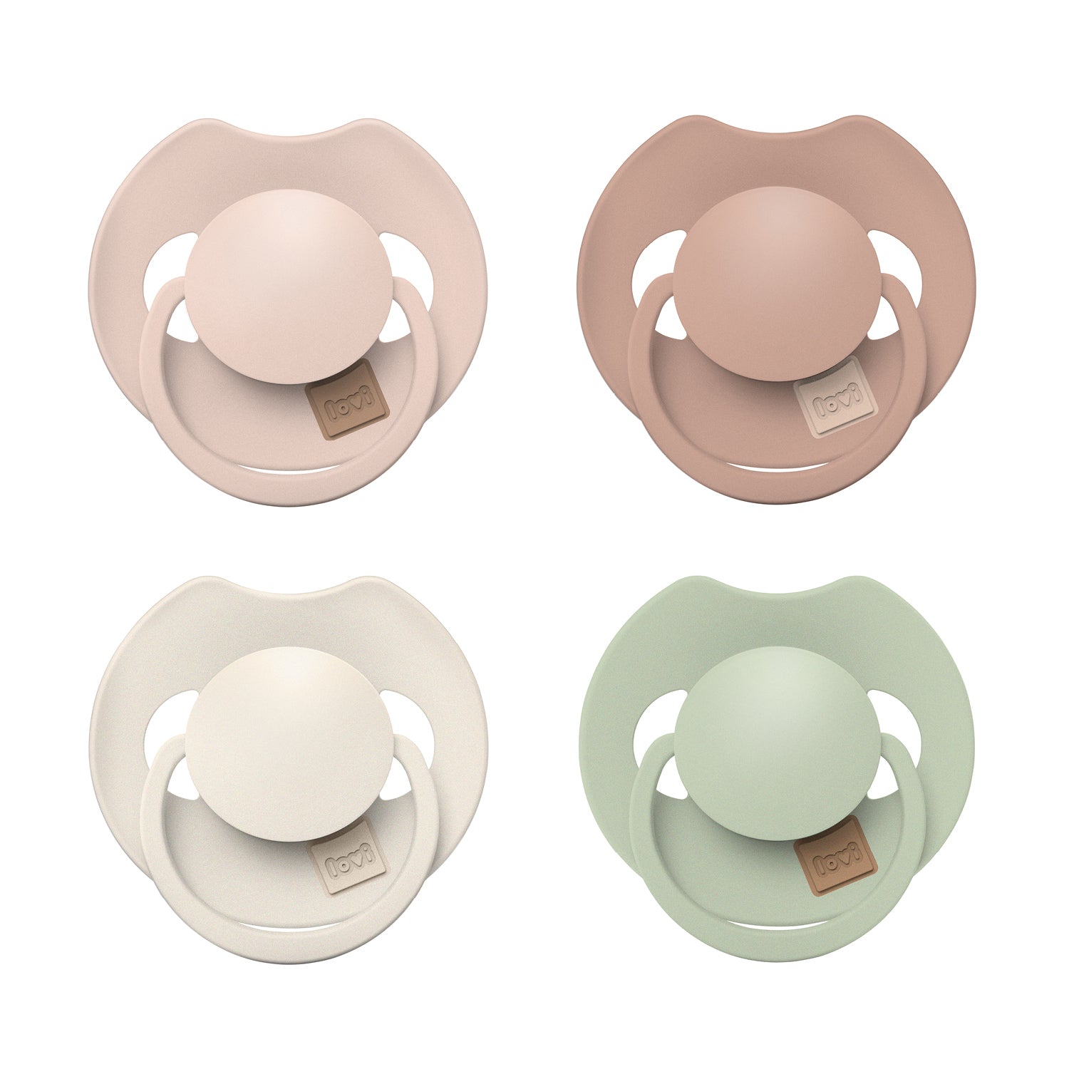 difrax-sucette-dynamique-prime-0-6-mois-lot-de-4-coconut-pistachio-et-nude-blush image 1