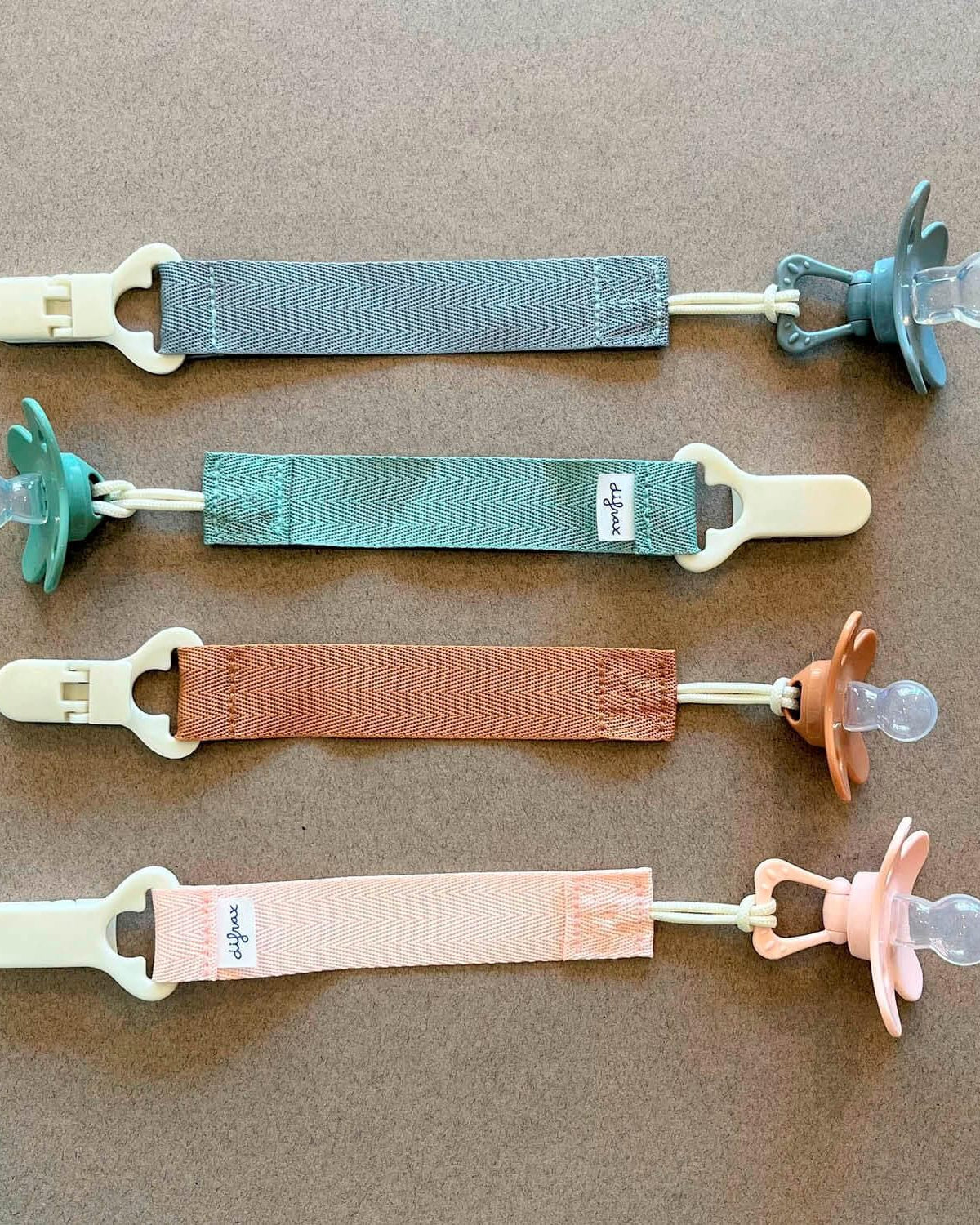 difrax-pure-attache-sucette-avec-clip-v-tement-coloris-blossom-caramel-popcorn-s image 8