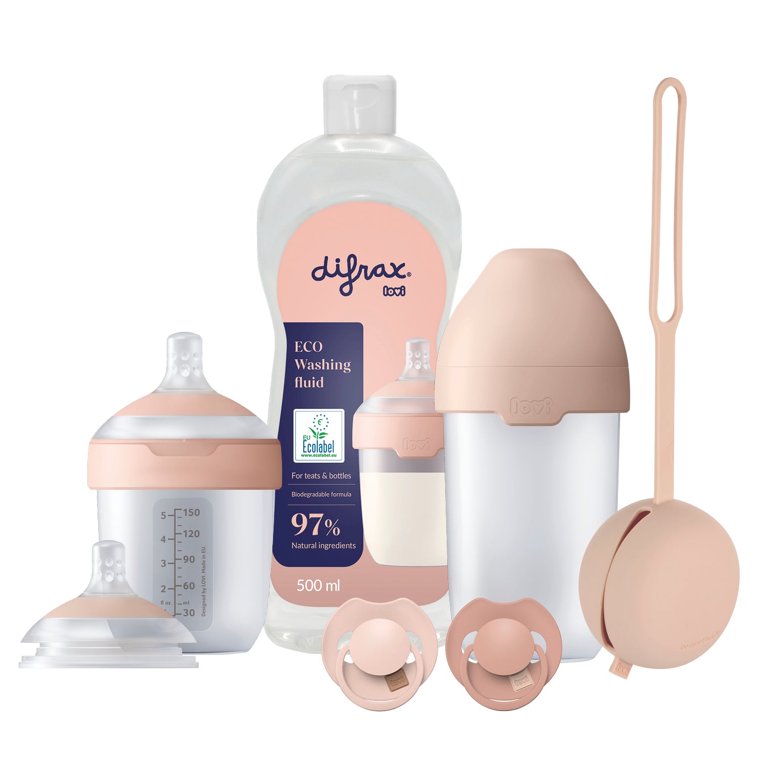 difrax-deluxe-babyset-nude-coffret-biberons-t-tines-et-sucette-d-s-la-naissance image 1