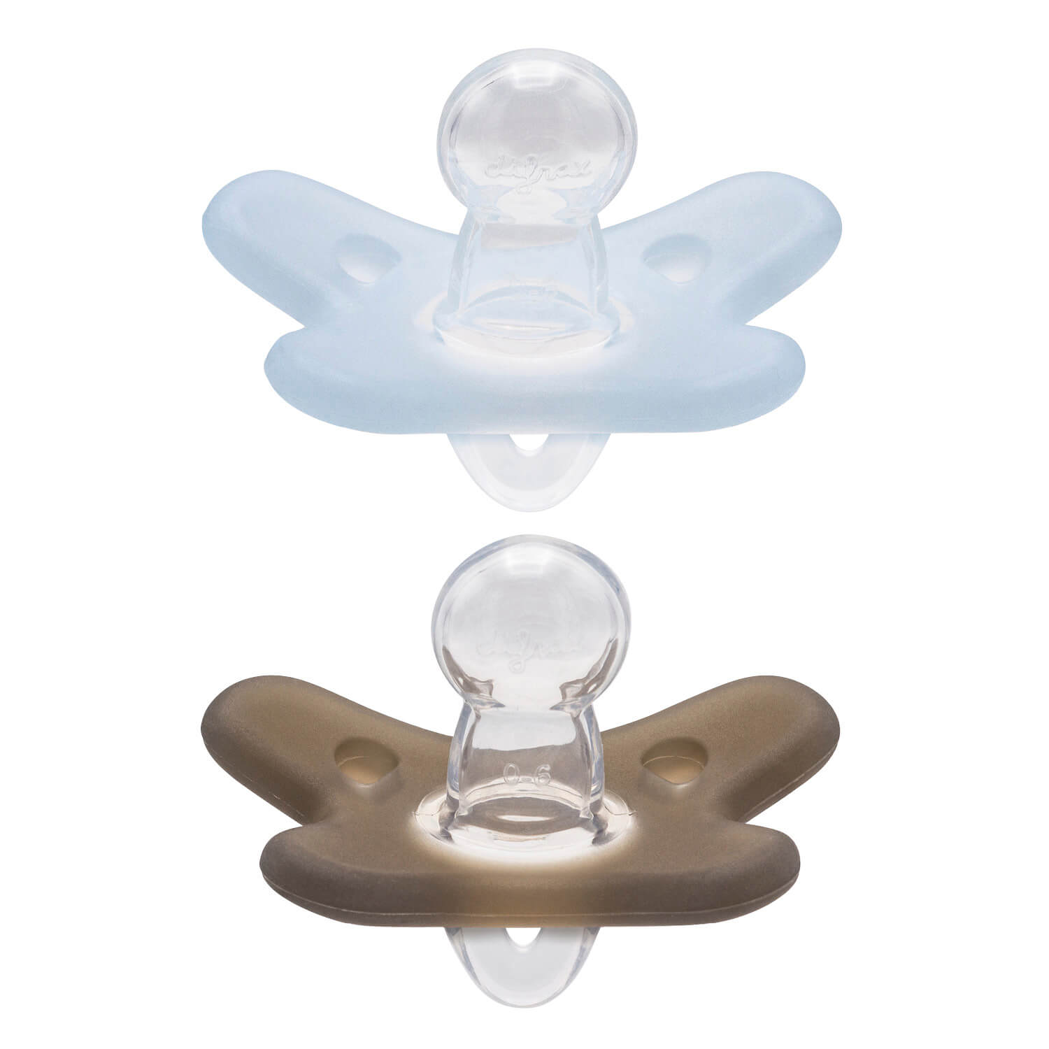 difrax-natural-sucette-en-silicone-0-6-mois-lot-de-2-forme-papillon-nez-libre-d- image 3