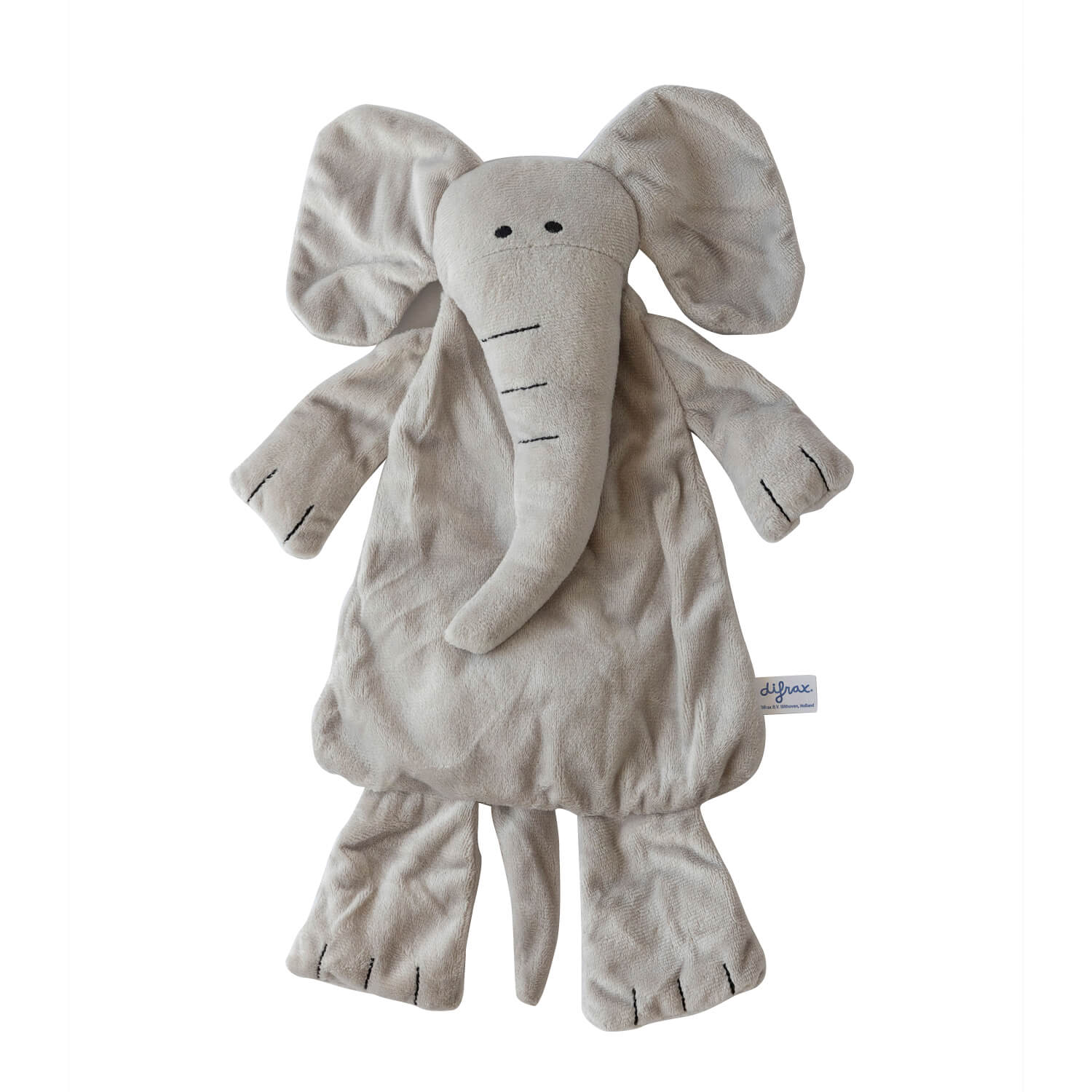 difrax-elliot-pel-elephant-plate-toute-douce-doudou-plat-billes-d-s-la-naissance image 1