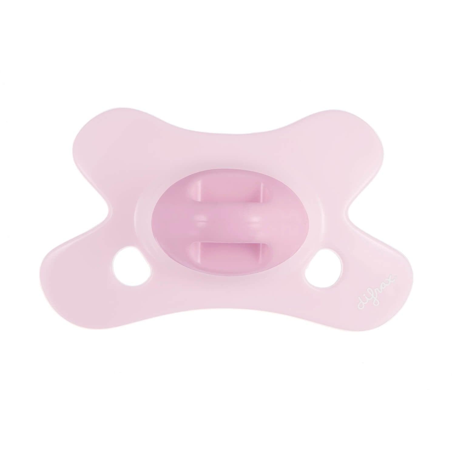 difrax-sucette-natural-0-6-mois-gems-sucette-sym-trique-en-silicone-couleurs-pie image 1